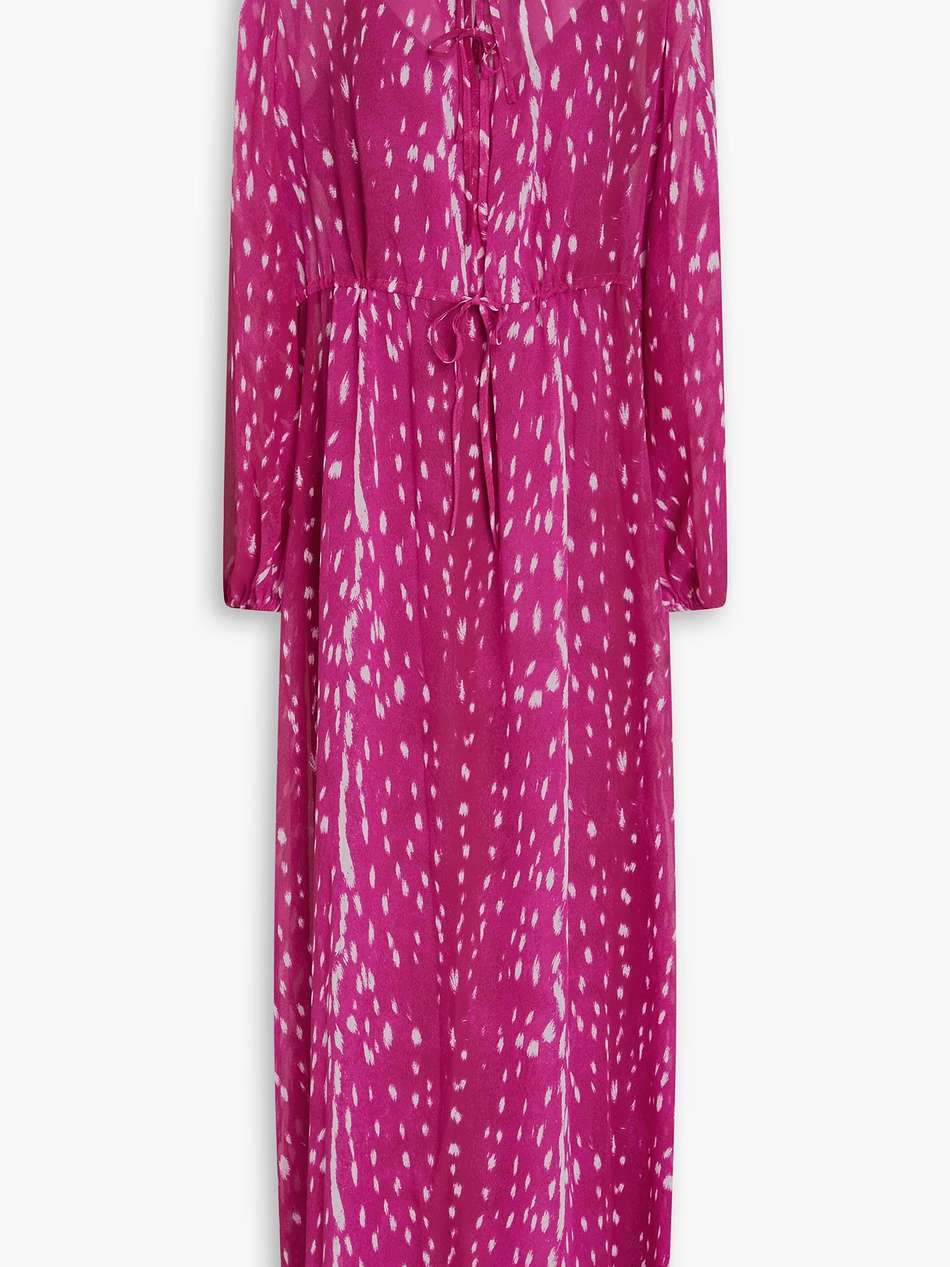 fabien cutout printed georgette maxi dress