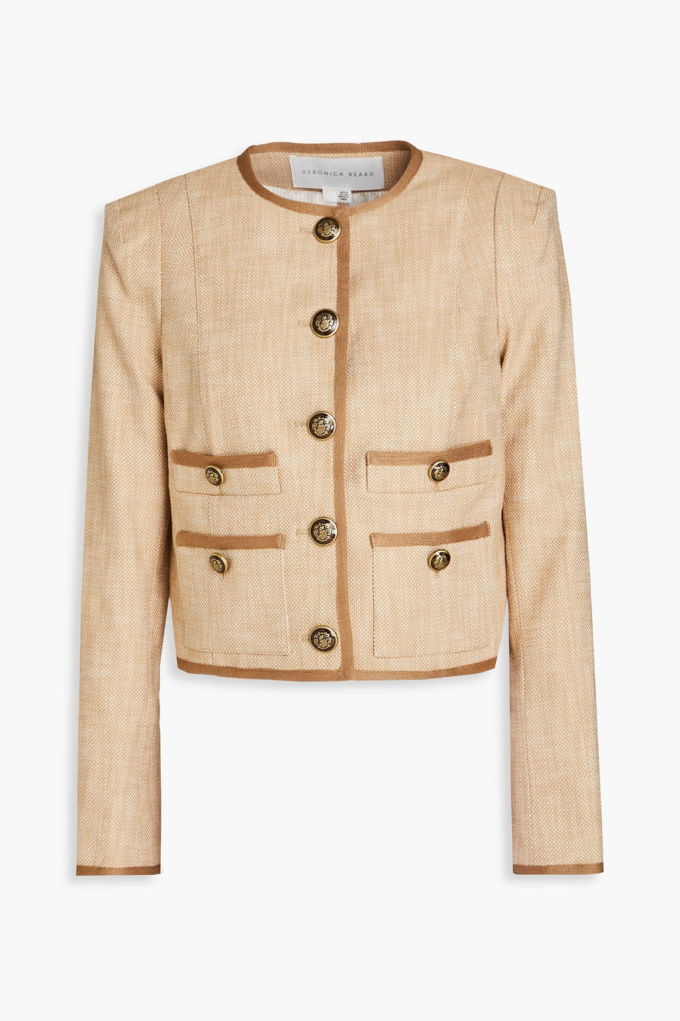veronica beard - charisse cotton-blend tweed jacket - neutral - us 10