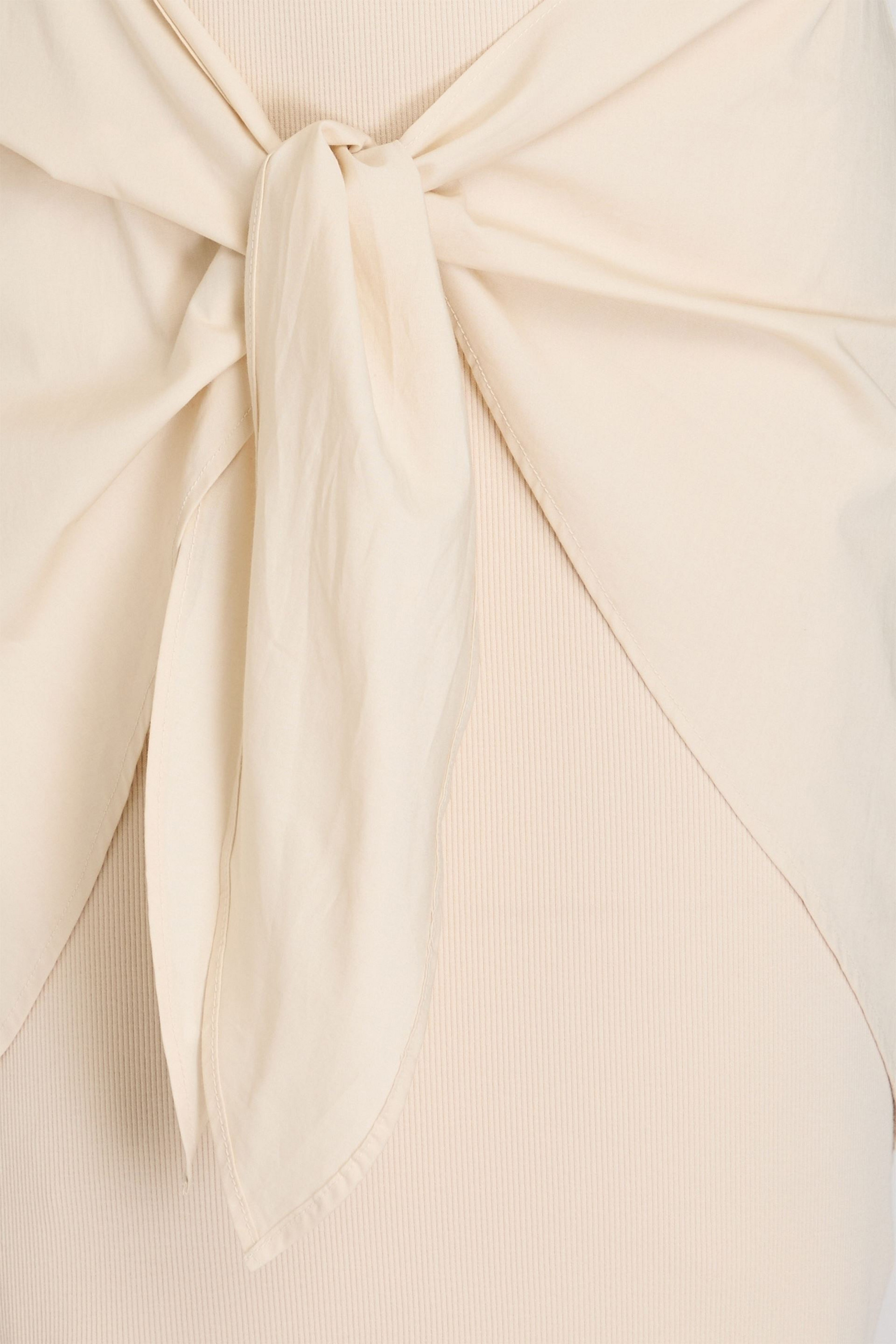 Veronica Beard Odeon layered ribbed stretch-Pima cotton-jersey midi dress thumbnail