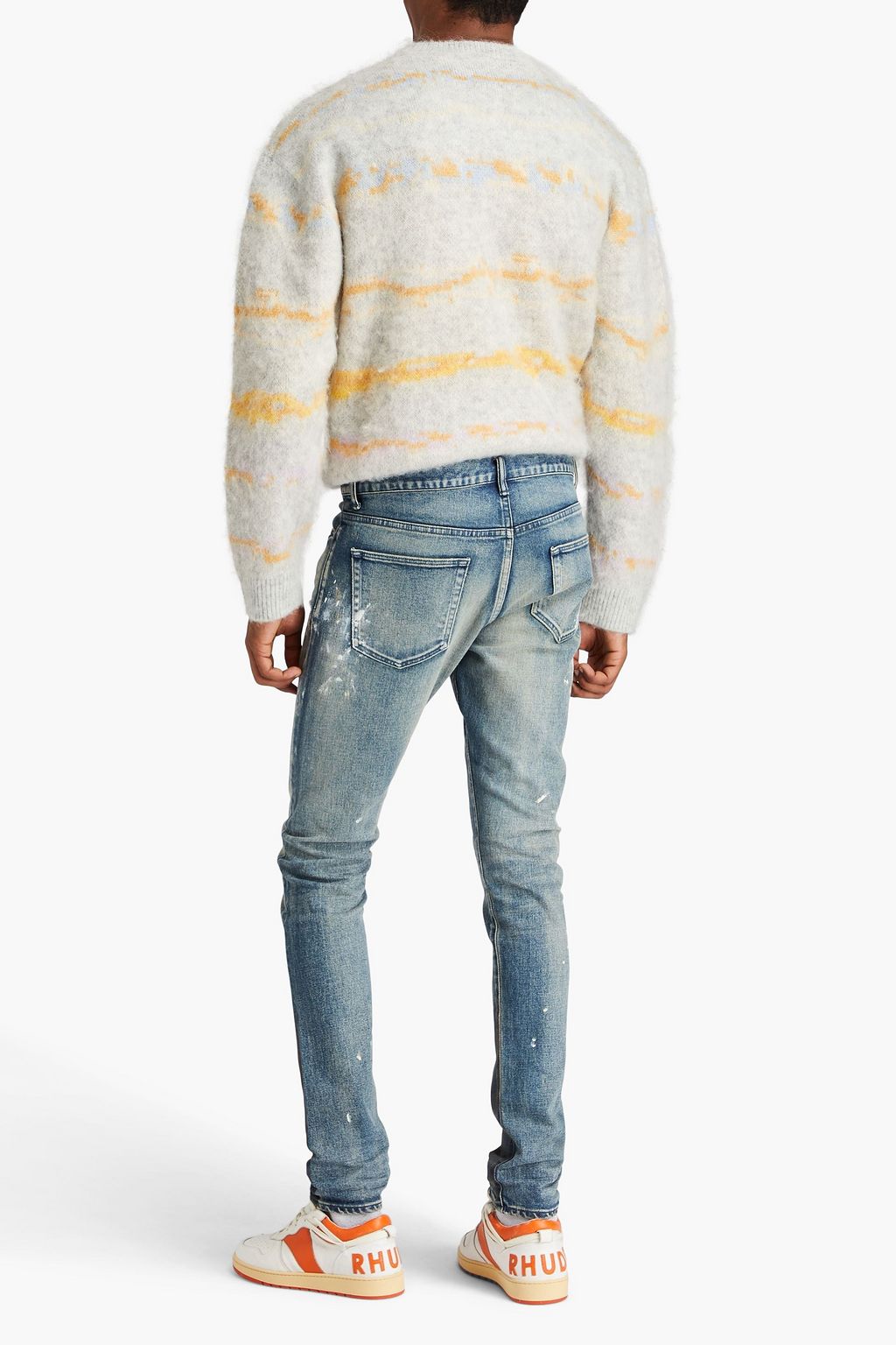 JOHN ELLIOTT The Cast 2  painted denim jeans