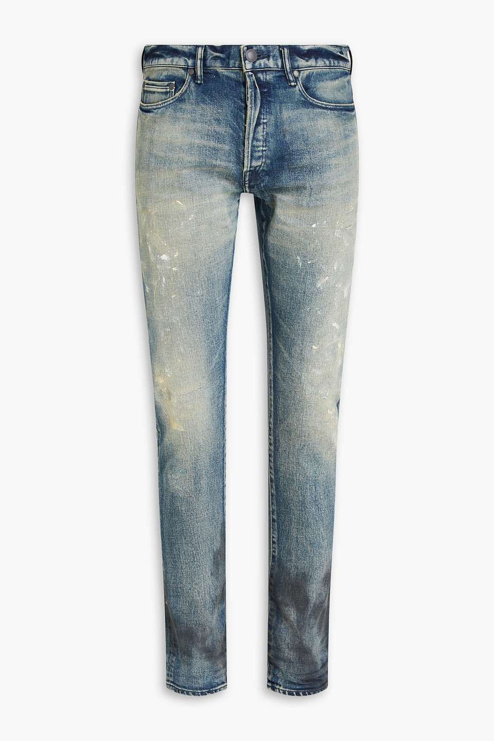 John Elliott The Cast 2 Painted Denim Jeans In Blue
