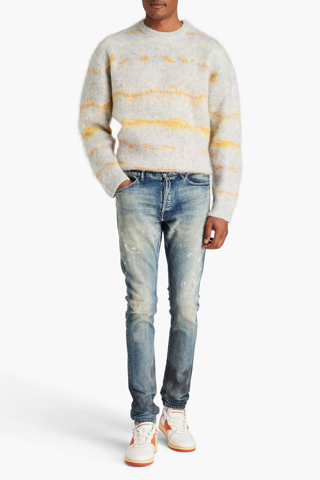 JOHN ELLIOTT The Cast 2  painted denim jeans