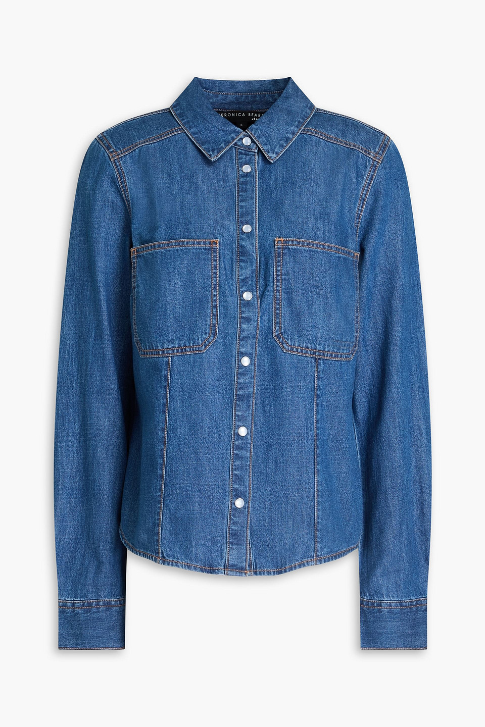 Veronica Beard Farina Denim Shirt In Blue