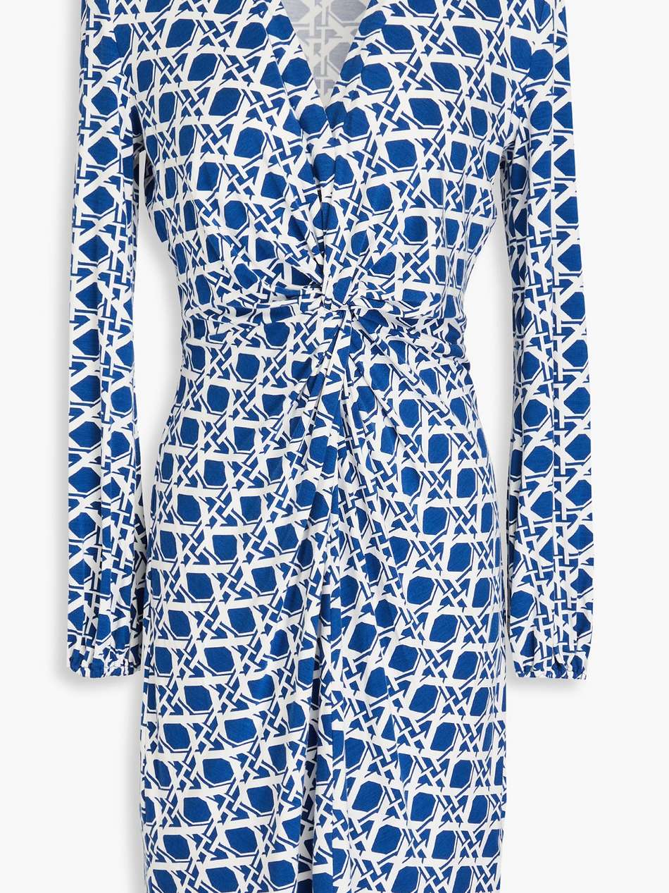 chuck twisted printed jersey mini dress
