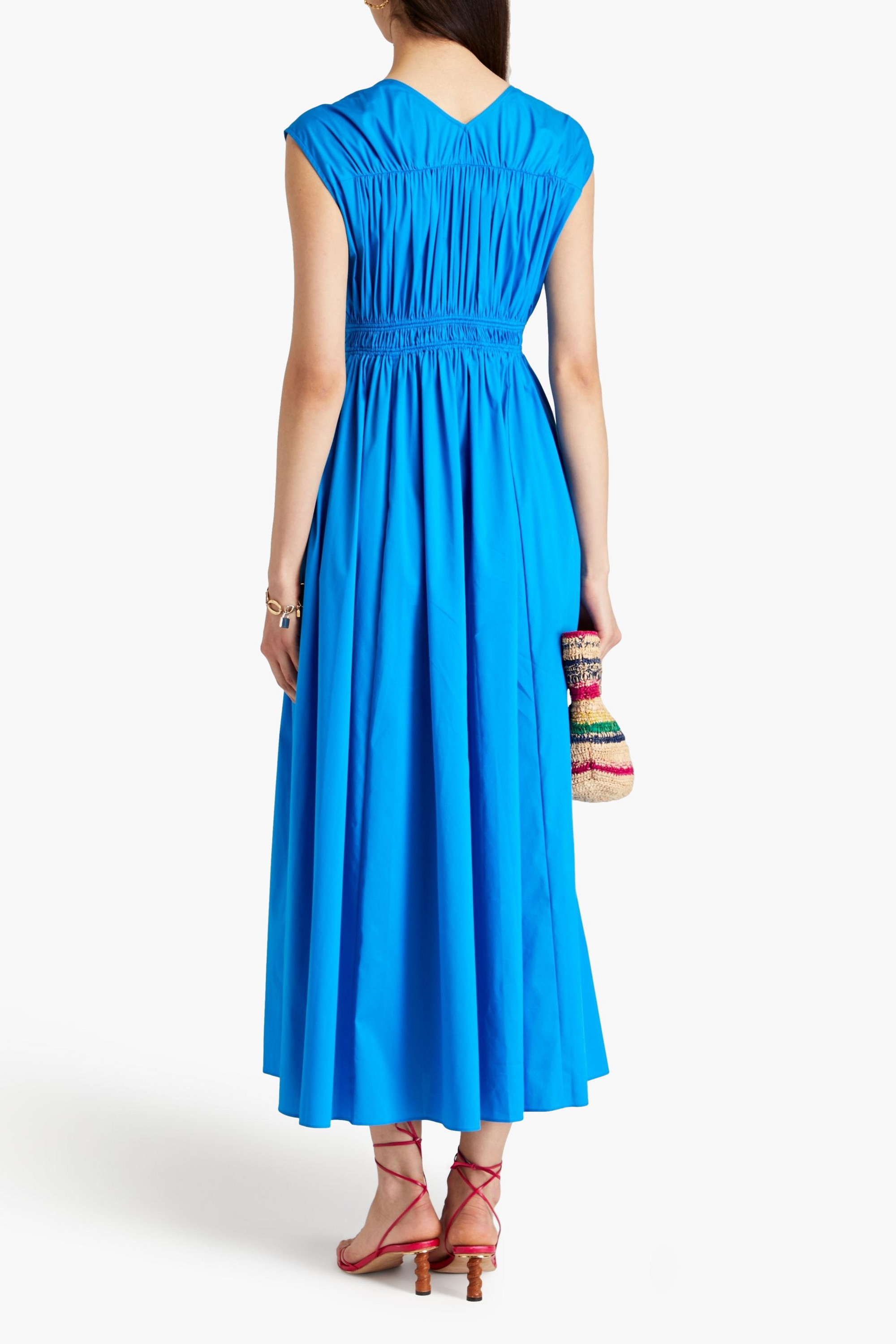 Diane von Furstenberg Gillian cotton-blend poplin midi dress