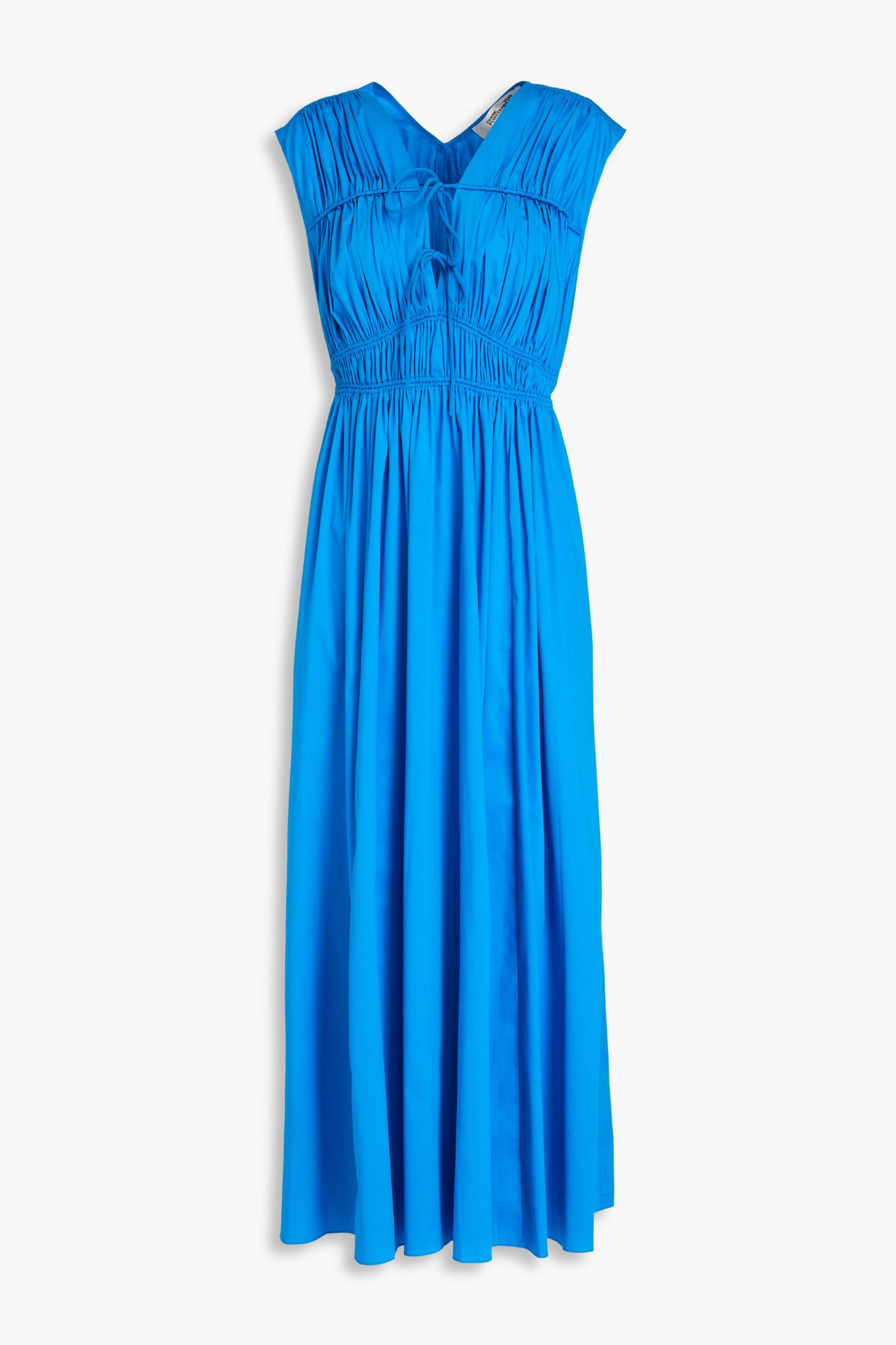 Diane von Furstenberg Gillian cotton-blend poplin midi dress