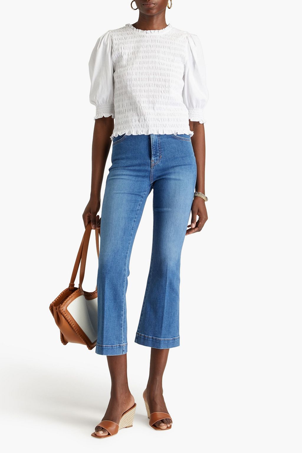 VERONICA BEARD Langston shirred cotton top