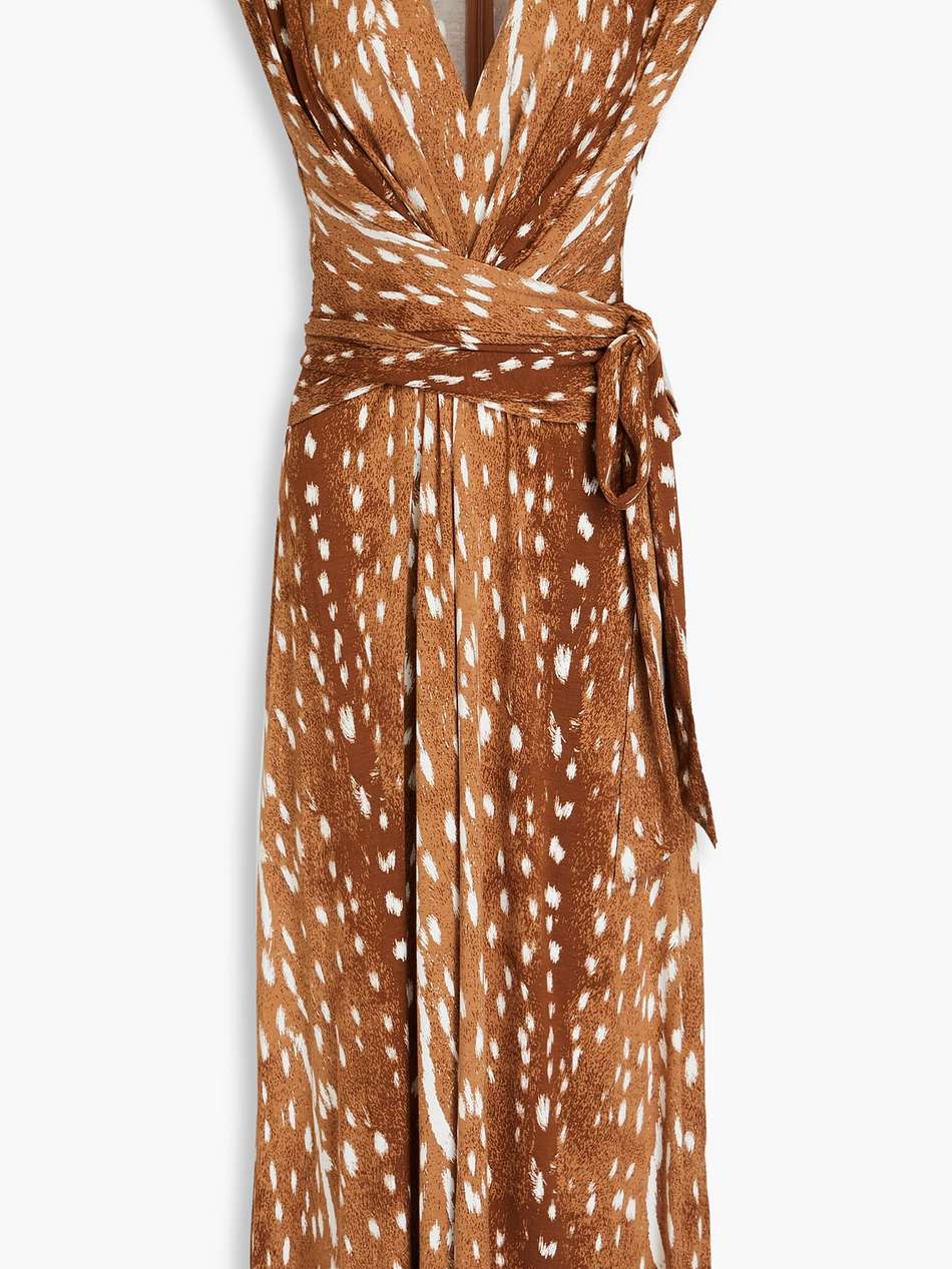 dorothee pleated printed jersey midi dress