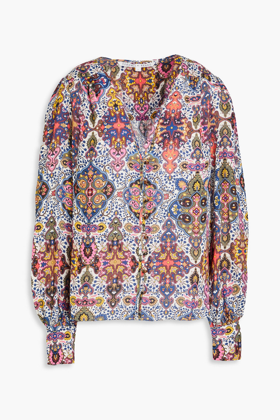 Veronica Beard Sura Paisley-print Crepe De Chine Blouse In Multicolor