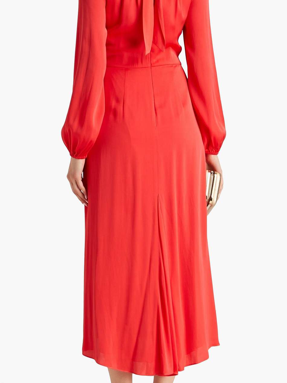 fayla cutout silk-blend satin midi dress
