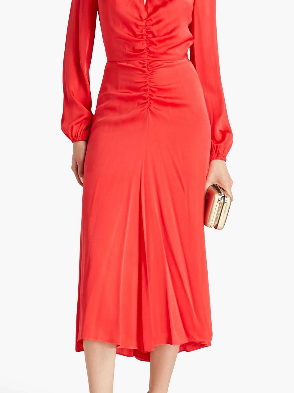 fayla cutout silk-blend satin midi dress