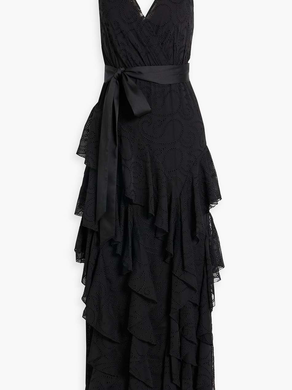 emelia ruffled broderie anglaise maxi dress