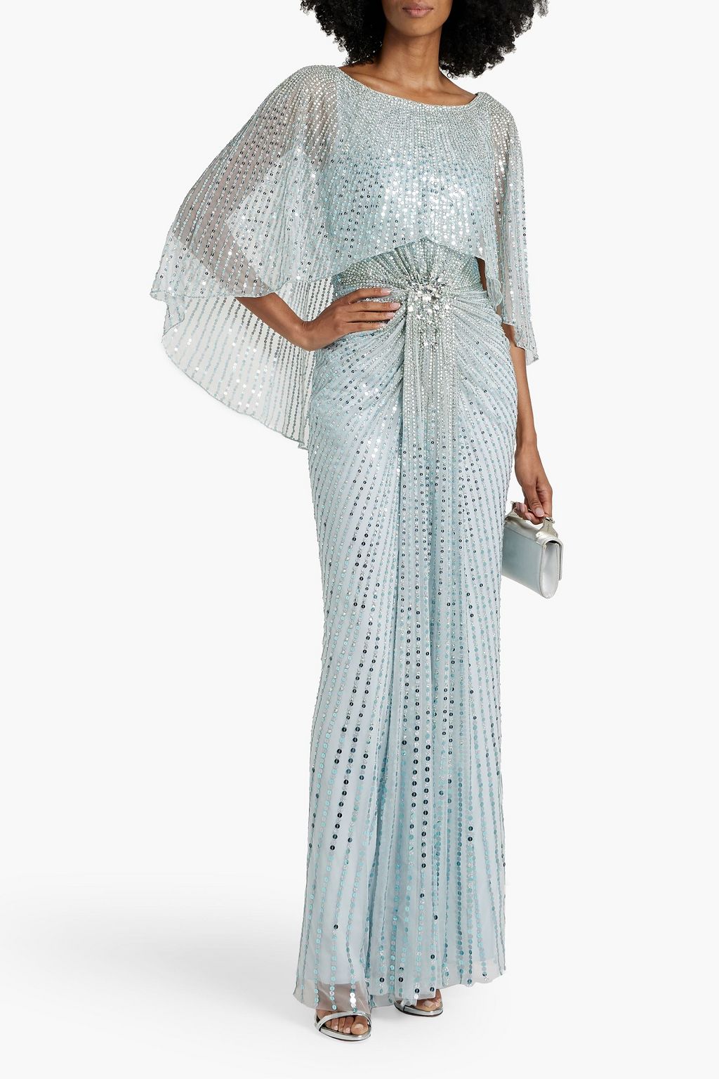 JENNY PACKHAM 드레이프 & 장식 디테일 튤 가운