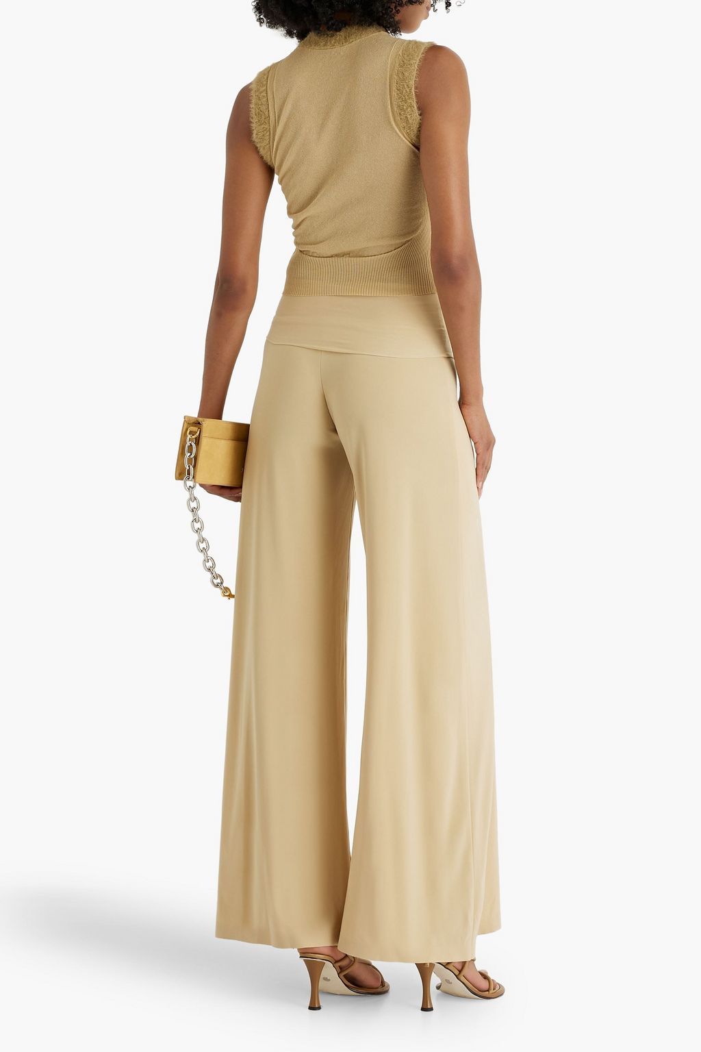 NORMA KAMALI Stretch-jersey wide-leg pants