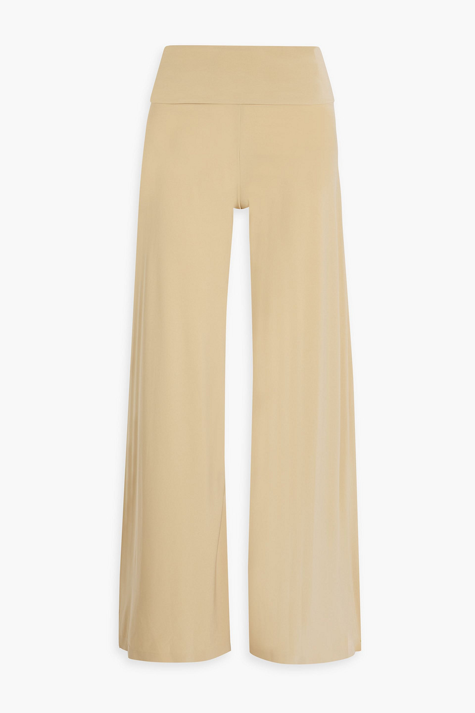 Norma Kamali Stretch-jersey Wide-leg Pants In Yellow