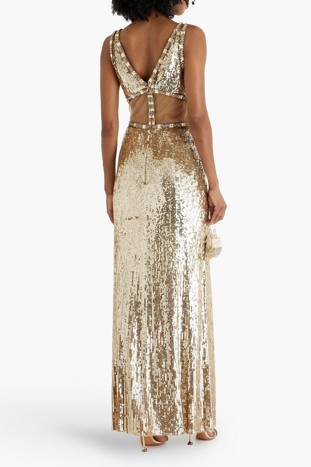 JENNY PACKHAM فستان سهرة "كارول" من التول المزركش