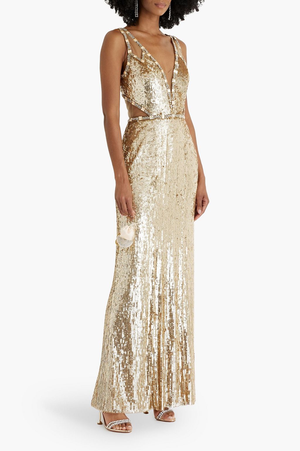 JENNY PACKHAM فستان سهرة "كارول" من التول المزركش