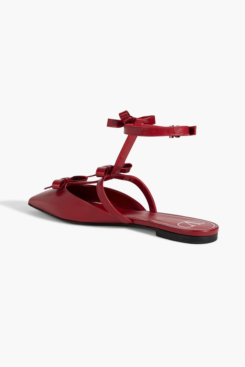 VALENTINO GARAVANI French Bows leather point-toe flats
