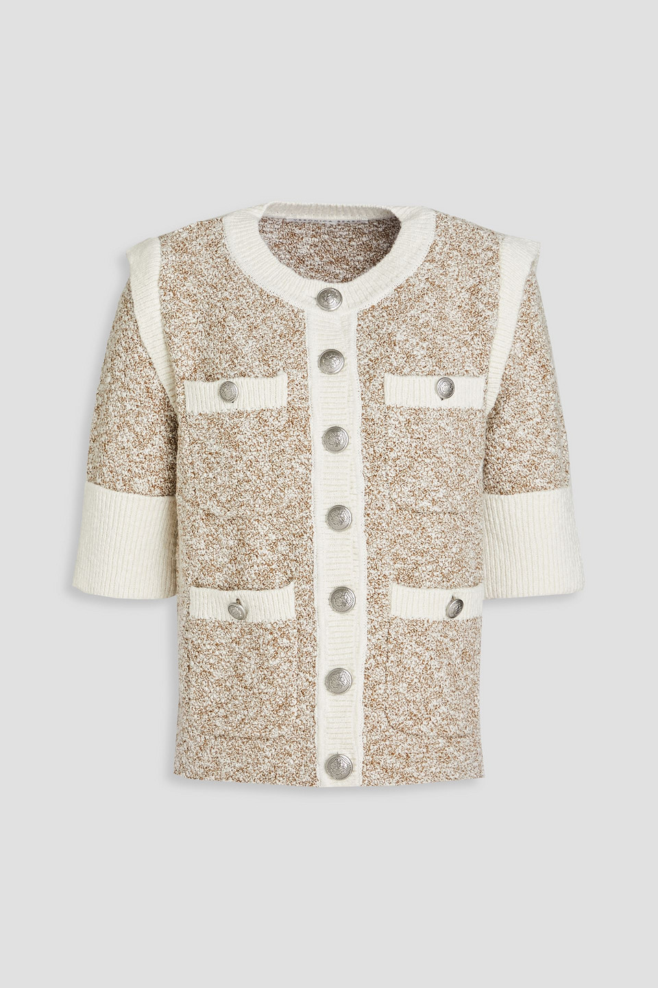 Veronica Beard Kaufman Cotton-blend Cardigan In Ivory