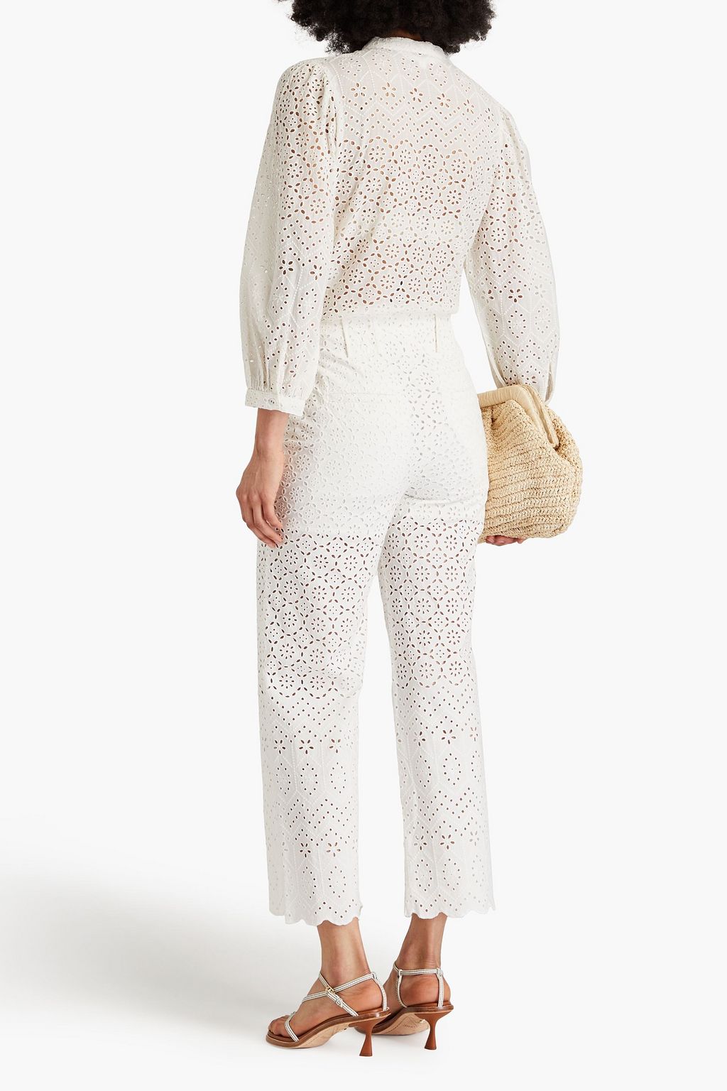 VERONICA BEARD Vitale broderie anglaise cotton shirt