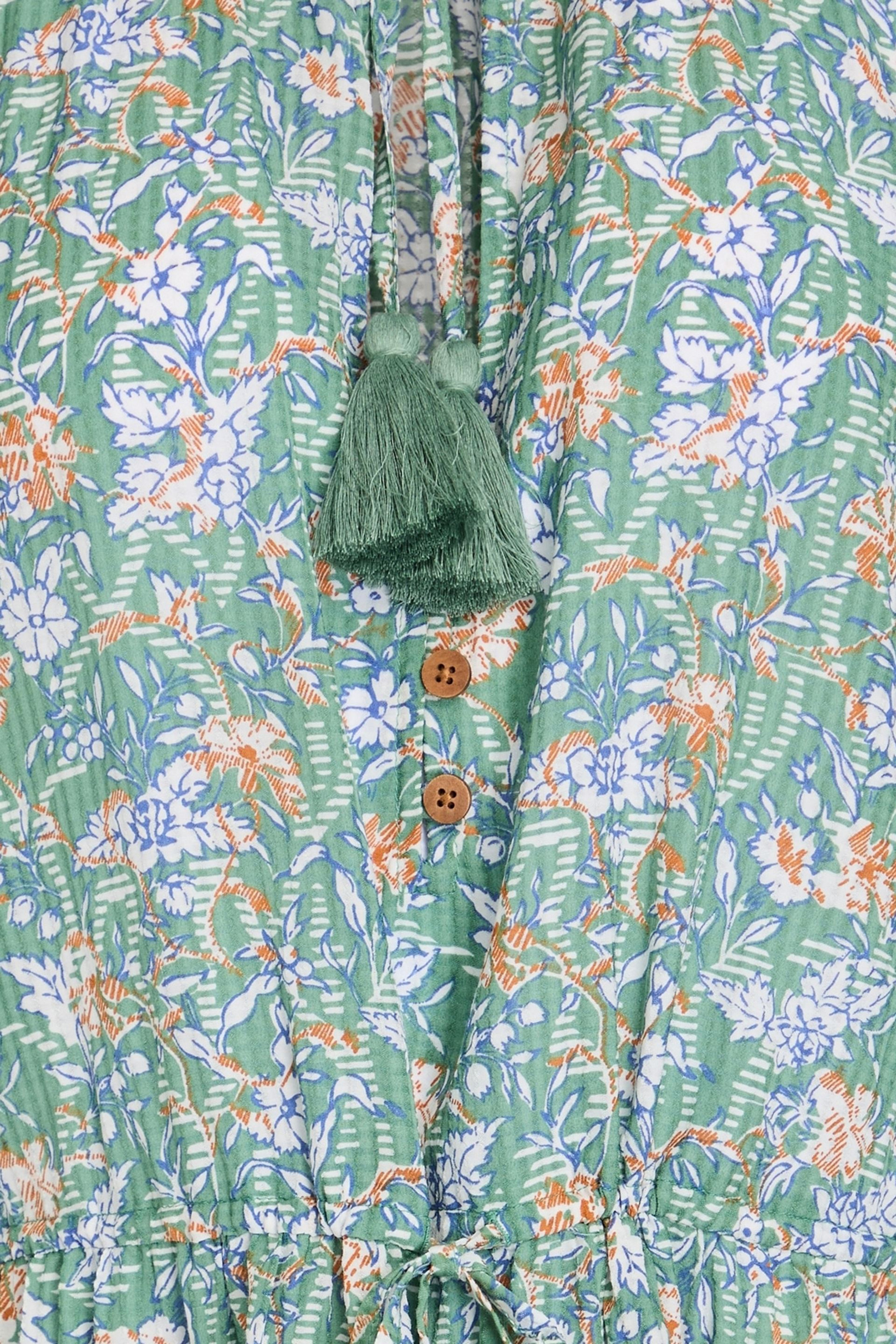 Veronica Beard Danica floral-print seersucker mini dress thumbnail
