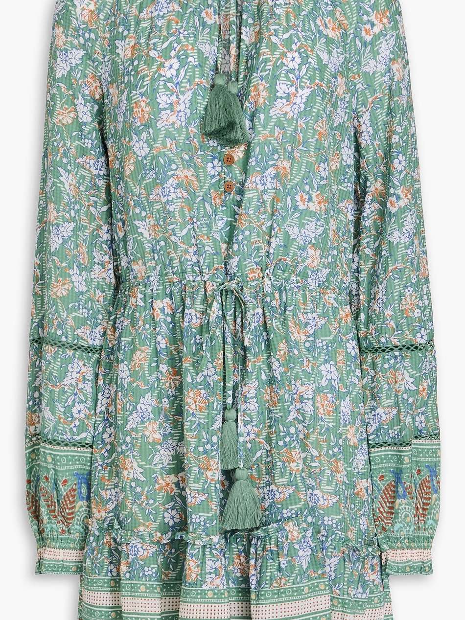 danica floral-print seersucker mini dress