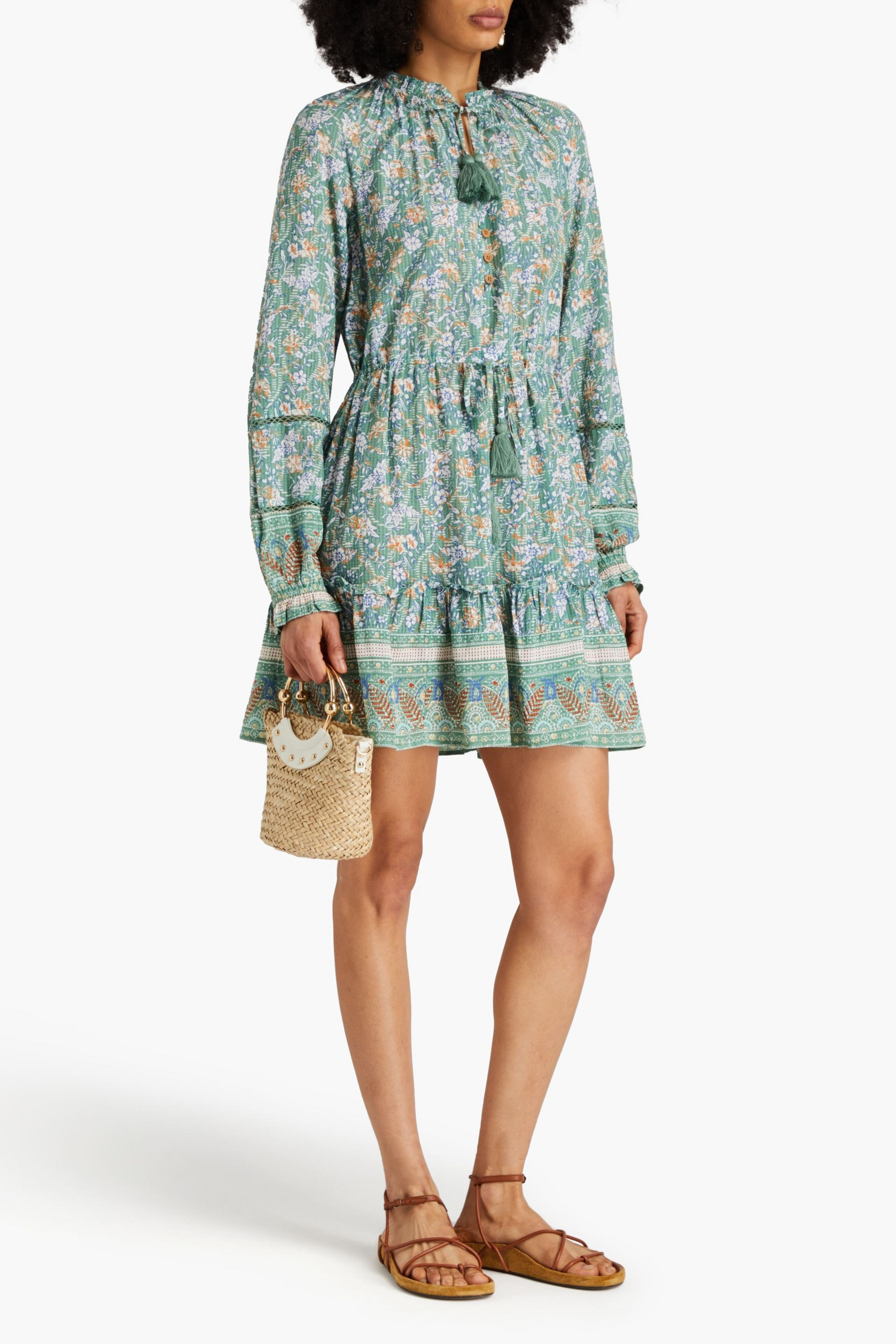 Veronica Beard Danica floral-print seersucker mini dress