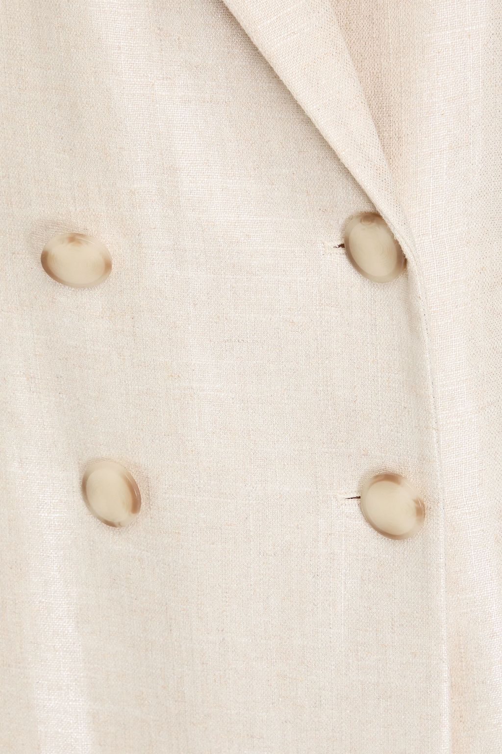 VERONICA BEARD Parineti Dickey double-breasted metallic linen-blend blazer