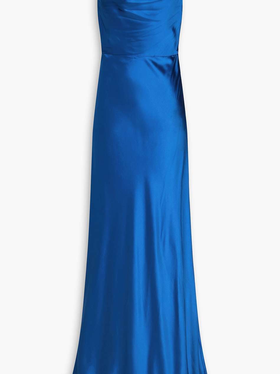 sanderson draped silk-blend satin maxi dress