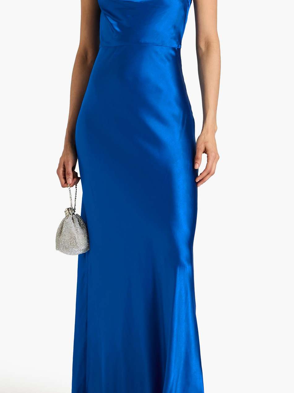 sanderson draped silk-blend satin maxi dress