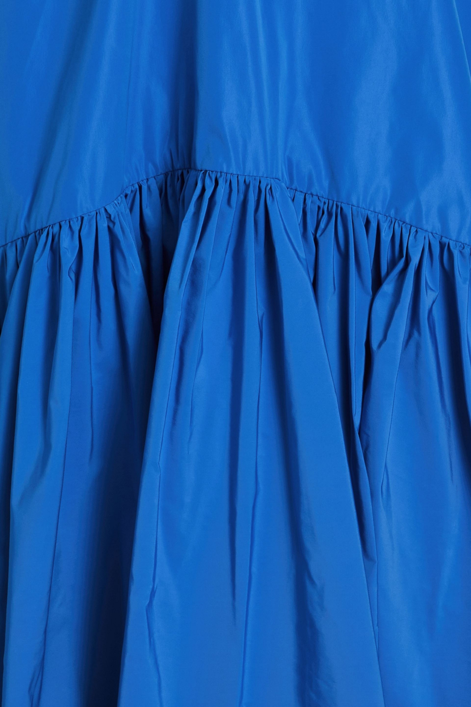Veronica Beard Asymmetric tiered taffeta maxi dress thumbnail