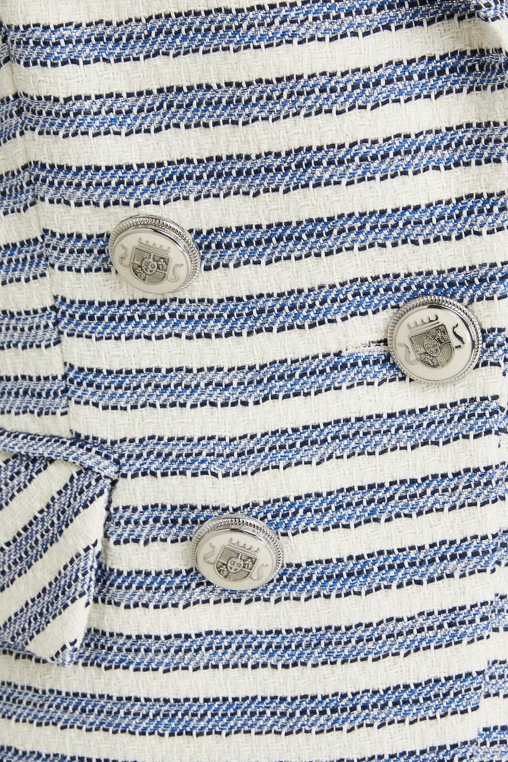 VERONICA BEARD Ryland striped cotton-blend tweed blazer