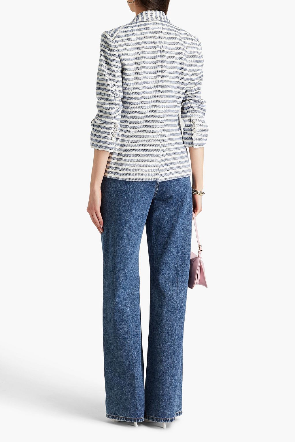 VERONICA BEARD Ryland striped cotton-blend tweed blazer