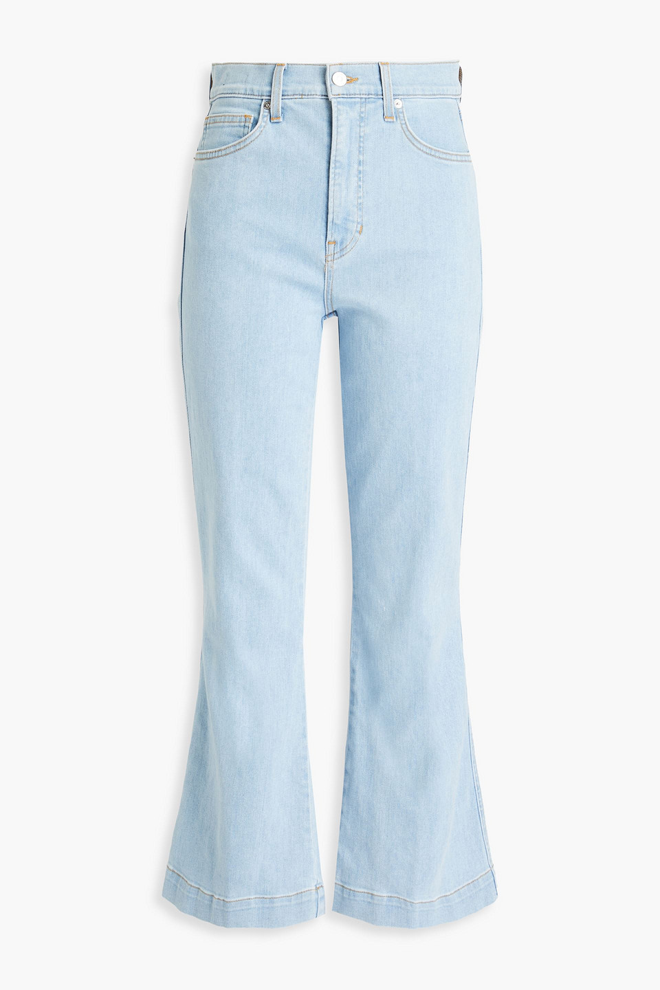 Veronica Beard High-rise Flared Jeans In Light Denim