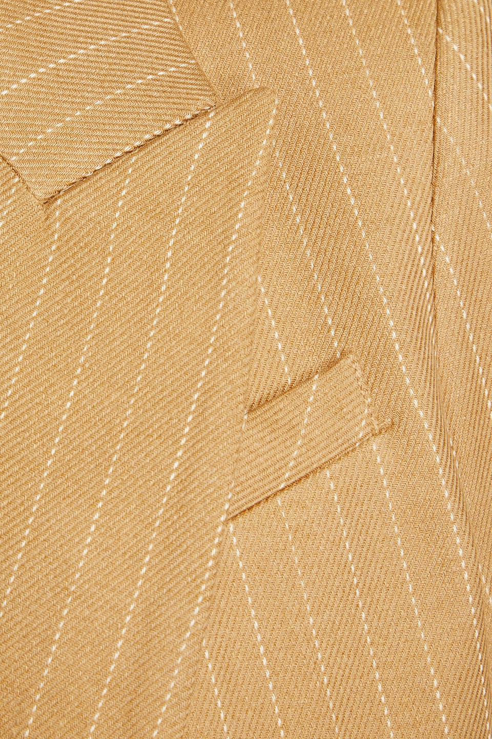 Veronica Beard Parineti Pinstriped Linen-blend Twill Blazer In Camel