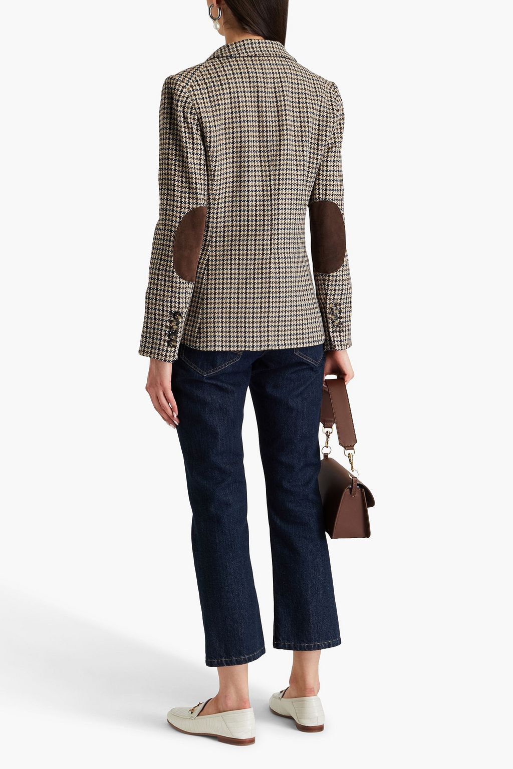 VERONICA BEARD Hudson houndstooth tweed blazer