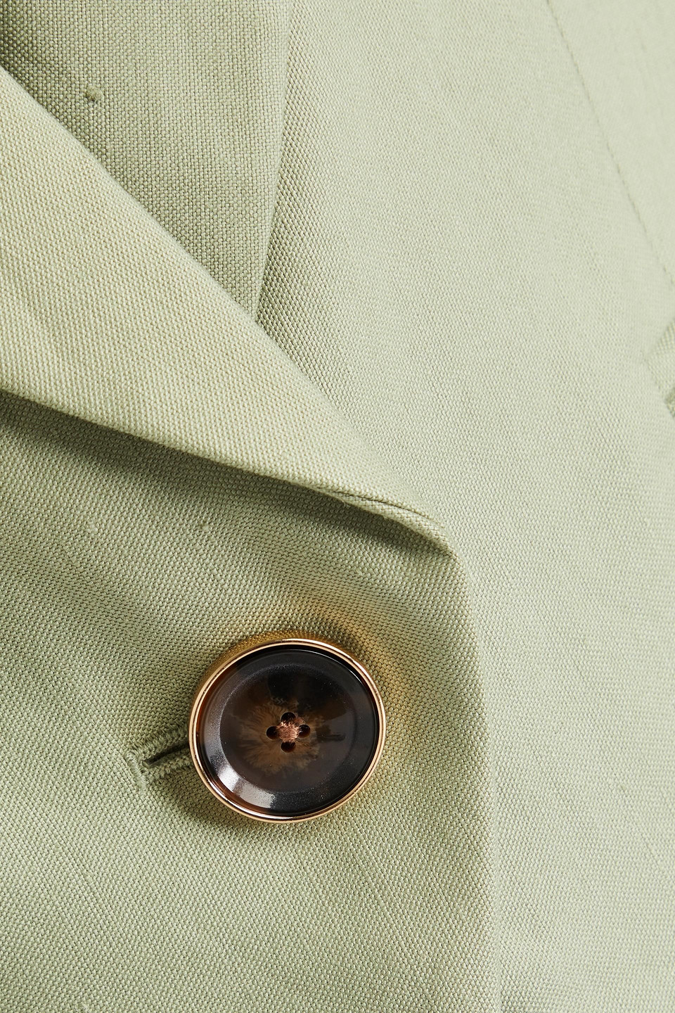 Veronica Beard Girard Cropped Linen-blend Blazer In Sage Green