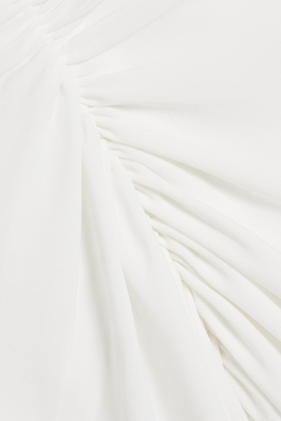 Norma Kamali Diana Asymmetric Ruched Strtech-jersey Mini Dress In White