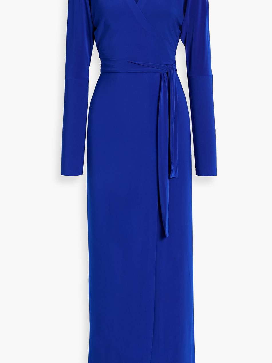 dolman stretch-jersey wrap gown