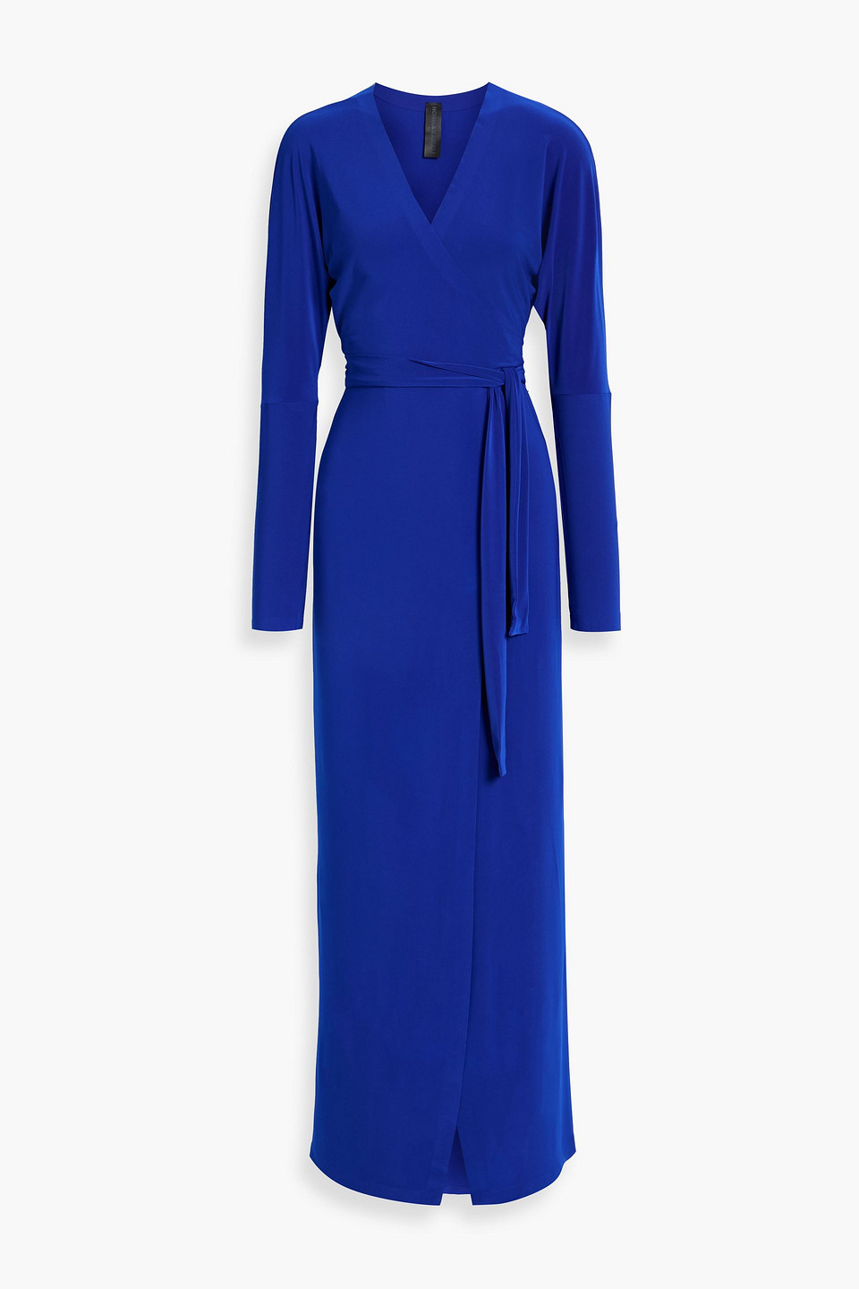 Norma Kamali Women's Wrap-front Knit Column Gown In Cobalt