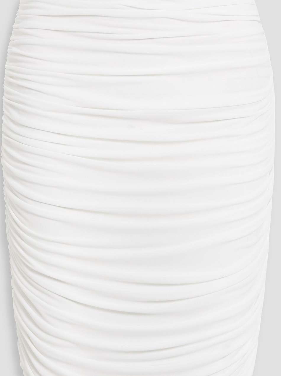 ruched stretch-jersey skirt