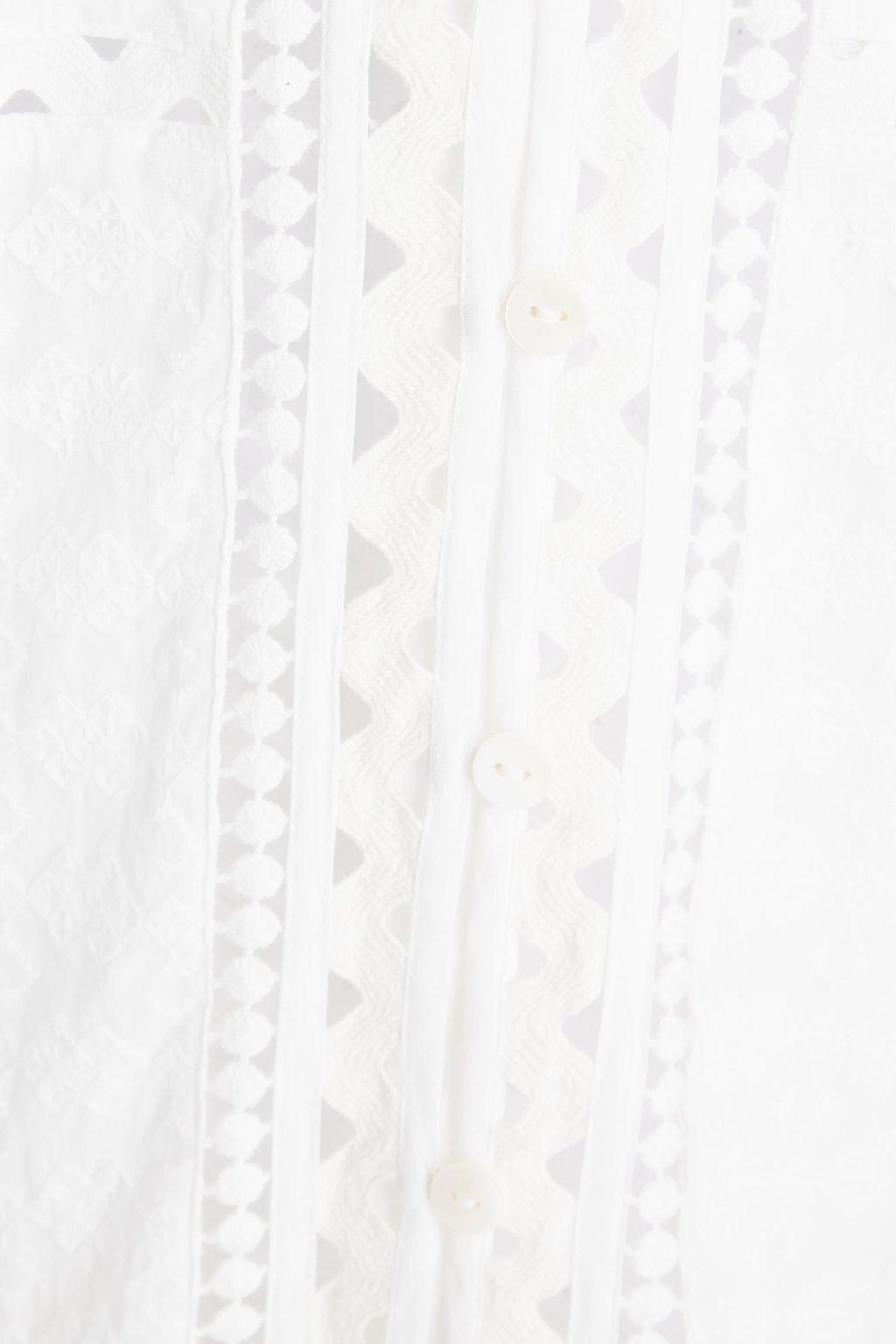 VERONICA BEARD Daeja crochet-trimmed cotton mini dress