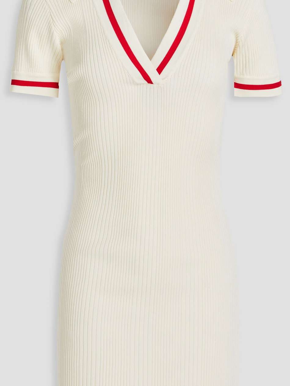the nerissa ribbed-knit mini dress