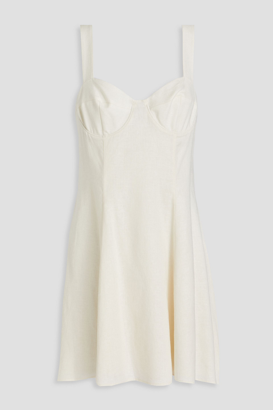 Solid & Striped Carolina Linen-blend Mini Dress In Ivory