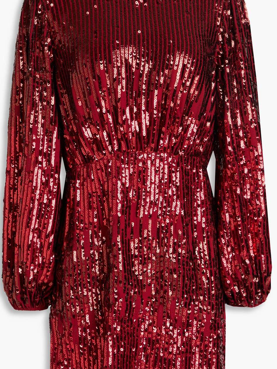 samantha sequined crepe de chine mini dress