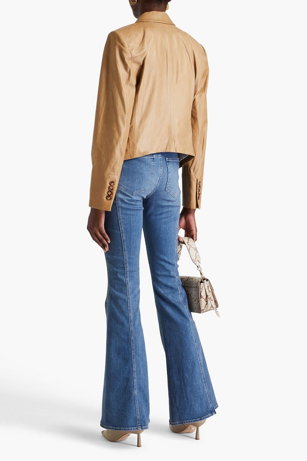 VERONICA BEARD Cooke double-breasted leather blazer