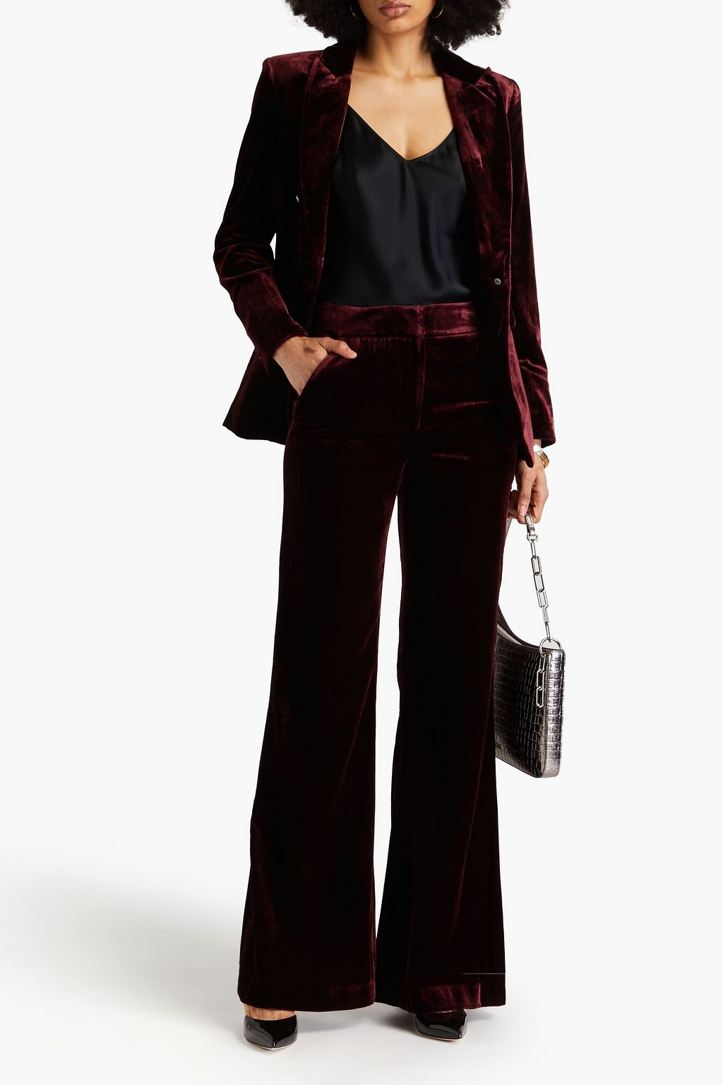 VERONICA BEARD Lebone velvet flared pants