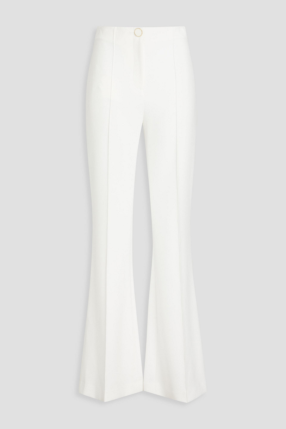 Veronica Beard Judy Crepe Flared Pants In White