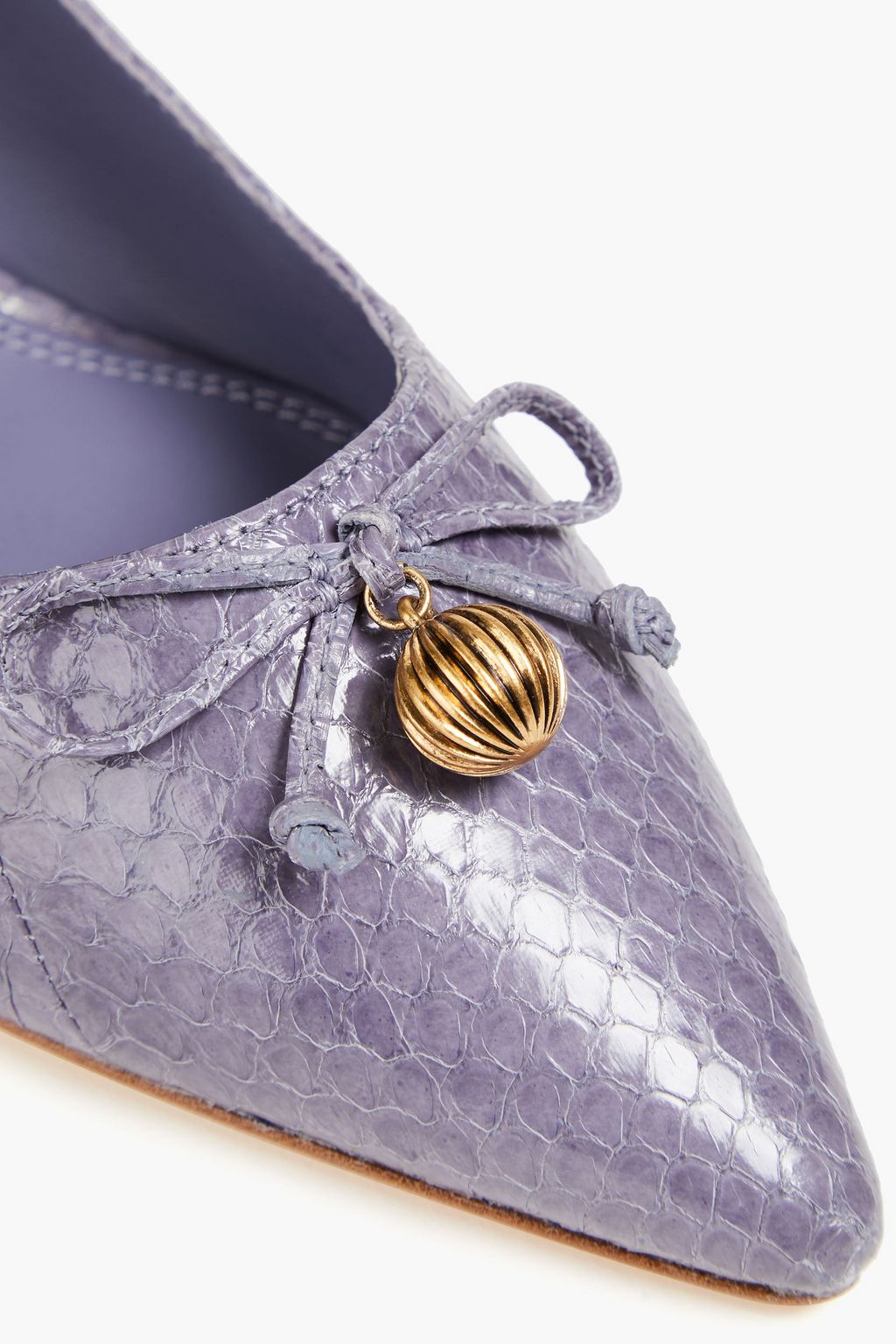 TORY BURCH Capri Pumps aus Elapheleder mit Verzierung