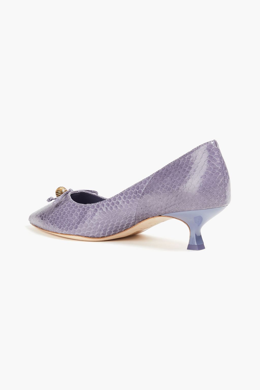 TORY BURCH Capri Pumps aus Elapheleder mit Verzierung
